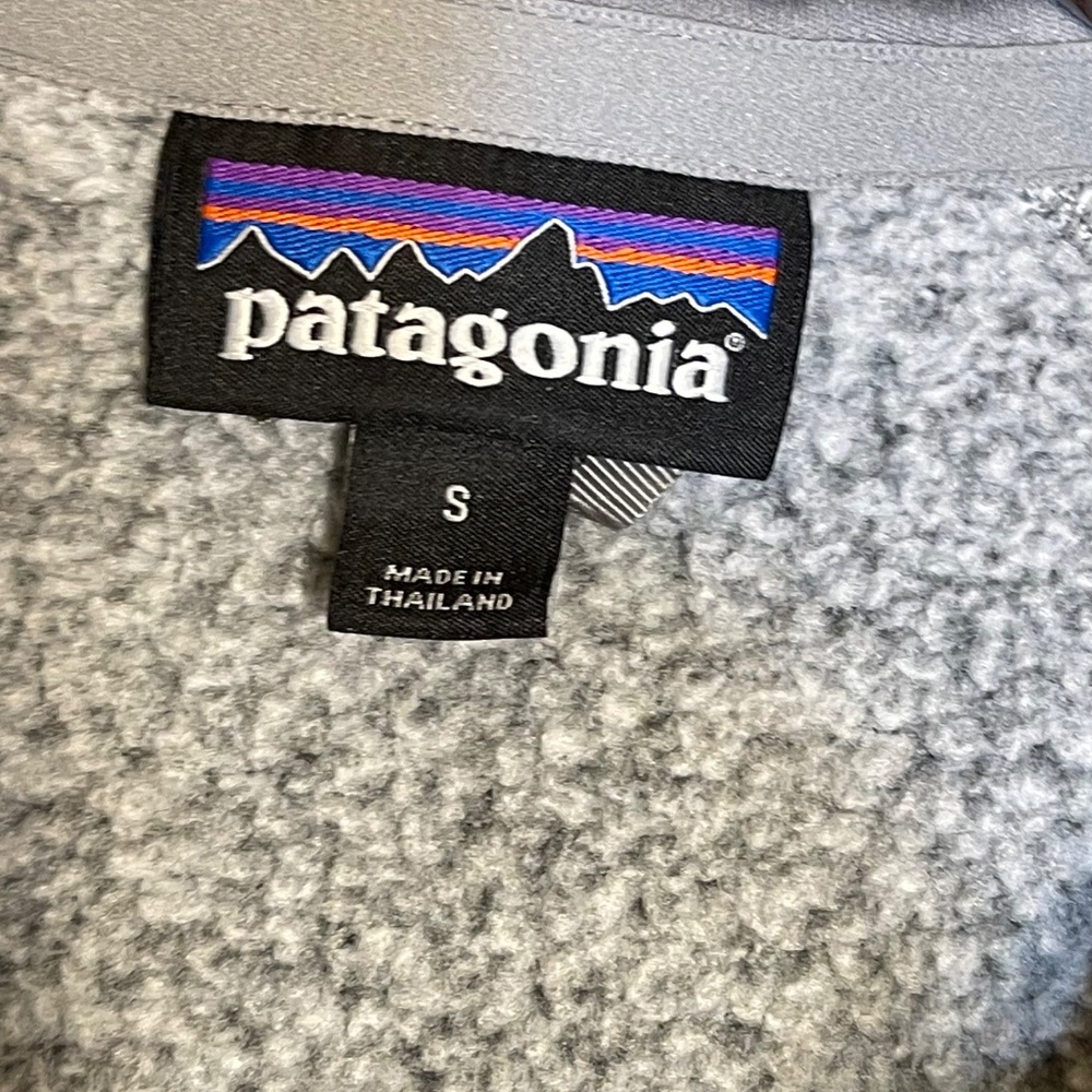 Women's Better Sweater Patagonia Light Birch White Quarter-Zip Fleece Pullover - Picture 5 of 9